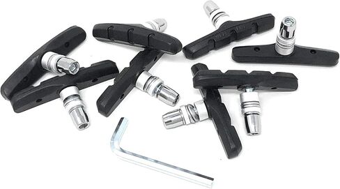 Complete Bike Brake Pad Set, 70mm 4 Pairs with Free Hex Key in Kuwait