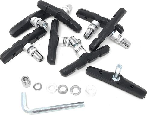 Complete Bike Brake Pad Set, 70mm 4 Pairs with Free Hex Key in Kuwait
