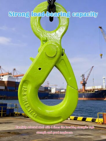3.15t Eye Self Locking Hook WLL 6944 LBS Heavy Duty Forged Lifting Shackles for Rigging, Towing, Construction, and Marine Use【3.15T】 in Kuwait