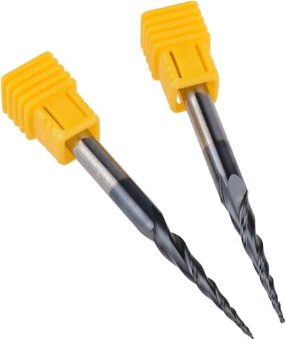 2pcs 2-Flute Tapered Ball Nose End Mills Tungsten Carbide Cutter R0.5D630.575L2F Solid 6mm CNC Taper Wood Metal Milling in Kuwait