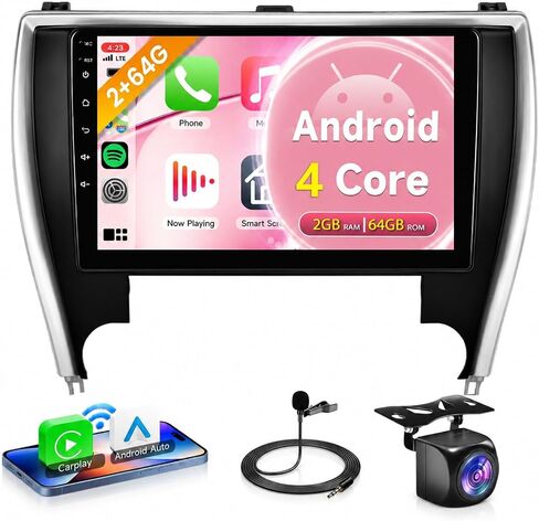 4Core 4G+64G Android 15 Rimoody Car Stereo Radio for Toyota Camry 2015 2016 2017, Wireless Carplay Andorid auto Mirror Link 10'' INCELL Touchscreen GPS WiFi Bluetooth 5.0 SWC in Saudi Arabia