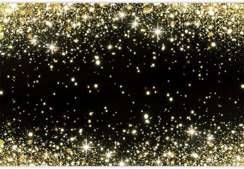 Black and Gold Backdrop for Photography 10x8ft Fabric Gold Glitters Backdrops Black Golden Shining Backdrops for Birthday,Graduation,Wedding,Prom,New Year,Retirement Party Decoration in Saudi Arabia