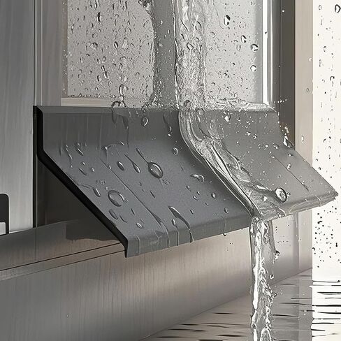 Door Rain Drip Edge Exterior Rubber Weather Stripping Self-adhesive, Rain Drip Guard, Window Rain Deflector, Overhead Drip Guard Cap Window Deflector Home Top Roof Rain Diverter(2m(6.6ft),5.5cm) in Kuwait