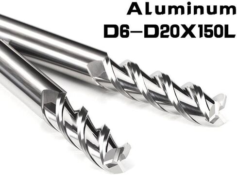 1 قطعة مطحنة نهاية كربيد HRC55 3 الناي الألومنيوم قاطعة المطحنة D6-D20 150L HSS CNC مستقيم عرقوب لمعالجة النحاس المعادن in Kuwait