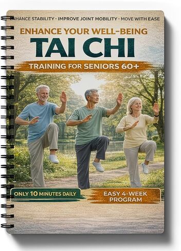 Tai Chi for Seniors, Step-by-Step Guide for Pain Relief, 28-Day Challenge for Home Practice Weight Loss, Simplified Original Movements to Improve Flexibility and Balance in Kuwait