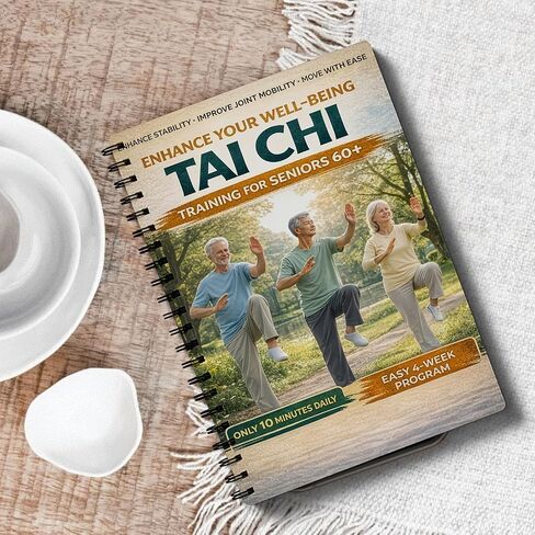 Tai Chi for Seniors, Step-by-Step Guide for Pain Relief, 28-Day Challenge for Home Practice Weight Loss, Simplified Original Movements to Improve Flexibility and Balance in Kuwait