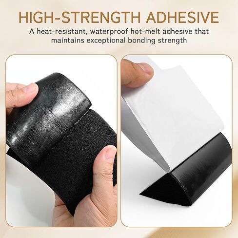 بكرة شريط لاصقة شديدة التحمل، مقاس 10.16 سم × 17.78 سم، قبضة وسادة أريكة غير قابلة للانزلاق، شرائط لاصقة سوداء للنسيج، والأثاث الخارجي، وسدادة مرتبة لمنع الانزلاق، مزدوجة الجوانب in Kuwait