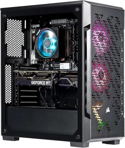 Velztorm Pink Fultix Prebuilt Gaming PC (AMD Ryzen 5-5500, GeForce RTX 5060, 16GB DDR4, 1TB PCIe SSD, RGB Fans, 750W PSU, WiFi 5, Bluetooth 5.0, RJ-45, 1 Display Port, HDMI, Win 11 Home) in Saudi Arabia