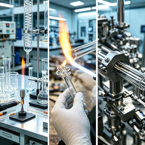 6 Pcs Borosilicate Glass Tubes, 14cm Length 14mm OD Connecting Tube Set | Heat Resistant Thick Glass Adapters with Cleaning Brush, Suitable for Labs, Experiments & Home Kitchen in Kuwait