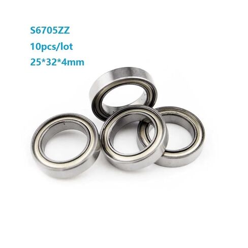 10 قطعة/الوحدة S6705ZZ S6705 ZZ 25x32x4 مللي متر رقيقة أنبوب الفولاذ المقاوم للصدأ كرة أخدود عميقة تحمل 25*32 4 مللي متر 6705 6705ZZ in Kuwait