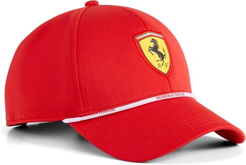 قبعة بوما سكوديريا فيراري F1 الكلاسيكية ذات الشعار | يتميز بشعار TPU Ferrari وشعار PUMA المطرز، حافة منحنية مع قفل خلفي قابل للتعديل in Kuwait