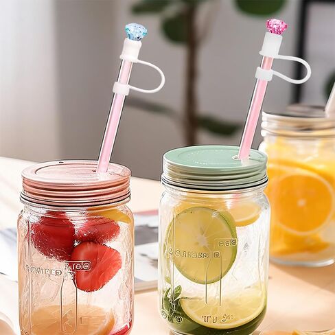 4pcs Diamond Straw Cover Cap for Brumate Era 30&40 oz Tumble, 12mm Reusable Silicone Straw Topper Protector Lid with Cute Mix Colors Décor Accessories in Kuwait