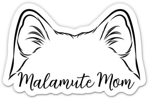 ملصق Malamute Mom للهاتف المحمول وزجاجة المياه - ملصق مقاس 3 بوصات in Kuwait