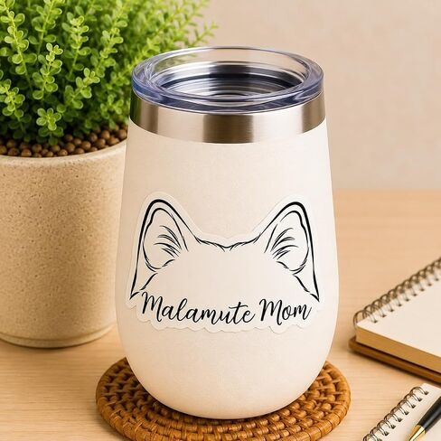 ملصق Malamute Mom للهاتف المحمول وزجاجة المياه - ملصق مقاس 3 بوصات in Kuwait