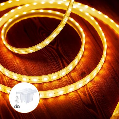 30 حزمة من مشابك حبل الإضاءة، حامل مشابك تثبيت شريط LED مقاوم للماء مع 30 براغي، مشابك تثبيت شفافة لإضاءة شريط نيون LED 5 مم - 6 مم، سهلة التركيب in Kuwait