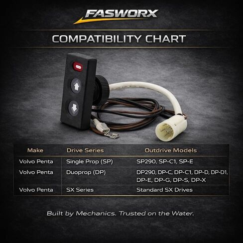 FASWORX 3855650 لوحة التحكم في مفتاح القطع والإمالة لفولفو Penta SP DP SX Sterndrive Outdrives، تحل محل OEM 3855560 873617 853846، مفتاح تقليم الطاقة من الدرجة البحرية 2 دبوس in Kuwait