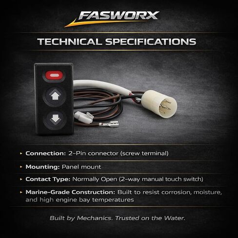 FASWORX 3855650 لوحة التحكم في مفتاح القطع والإمالة لفولفو Penta SP DP SX Sterndrive Outdrives، تحل محل OEM 3855560 873617 853846، مفتاح تقليم الطاقة من الدرجة البحرية 2 دبوس in Kuwait