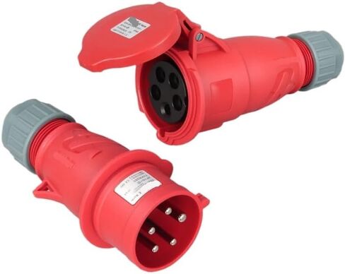 5-core 32A Aviation Industry Plug and Socket Connector 6823TYP285/2823/5823(Plug Concealed Straight Socket) in Kuwait