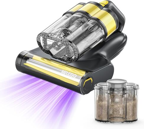 Mr.ego Cordless Mattress Vacuum Cleaner, 16Kpa Bed Vacuum Cleaner, UV-C & Ultrasonic Deep Cleaning, Smart Sensor & LED Display, Large Dust Cup, Reusable Filter, Handheld Vacuum for Bed, Sofa, Crib in Saudi Arabia