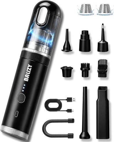Handheld Vacuum，4-in-1 Cordless Car Vacuum Cleaner&Air Blower,Black | Aluminum alloy body，4 Suction Modes, 20KPa Suction Power,Portable Rechargeable, For Car, Pet Hair, Home, Office in Saudi Arabia