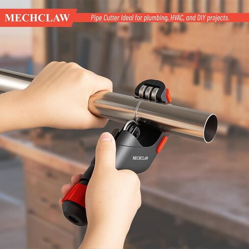 Heavy Duty Tube Cutter, Cuts 3/16 to 2 Inch Outer Diameter Tubes, Hand-Operated Copper Pipe Cutter for Copper, Iron, Aluminum, Stainless Steel Tubes, with Deburring Tool & Replaceable Blade in Kuwait