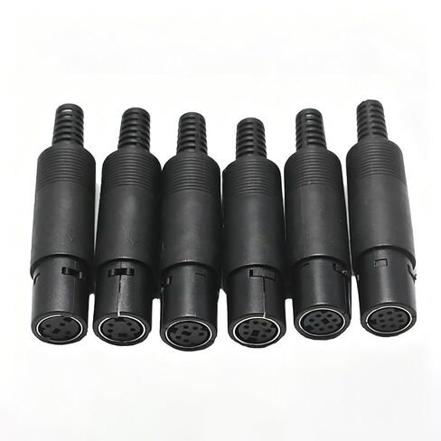 4PCS S-Video 6 Pin DIN Male Socket Mini DIN Connector Signal Transmission for Computer Keyboard Audio Video AV MIDI Cable in Kuwait