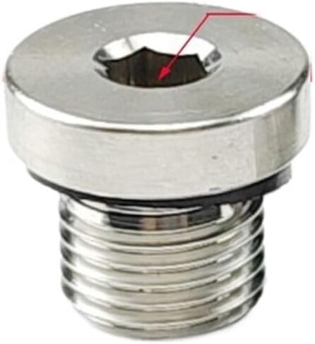10-Piece Set of Brass hex Socket Plugs with Sealing Ring 1/8 1/4 3/8 1/2 3/4 External Thread Pneumatic Plug end Cap(Stainless01) in Kuwait