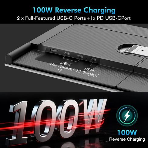 Blackview DCM8 Laptop Screen Extender 15.6" Portable Monitor 1920x1200 IPS FHD, Ultra-Slim Travel Dual Monitor for 13-17.3" Laptops, USB-C Plug & Play External Display for Windows/Mac/Android/Switch in Saudi Arabia