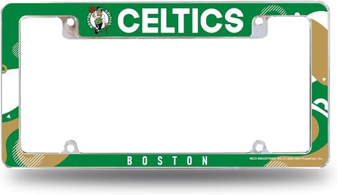 Rico Industries NBA Basketball Wave 12" x 6" كروم في جميع أنحاء إطار لوحة ترخيص السيارات للسيارة/الشاحنة/سيارات الدفع الرباعي in Kuwait