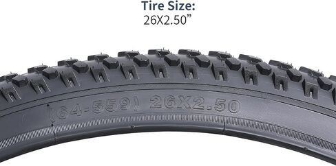 YUNSCM 2-PCS 26" إطارات الدراجة الجبلية 26x2.50/64-559 متوافقة مع إطارات الدراجة للطرق الوعرة 26x2.50 26x2.5 in Kuwait