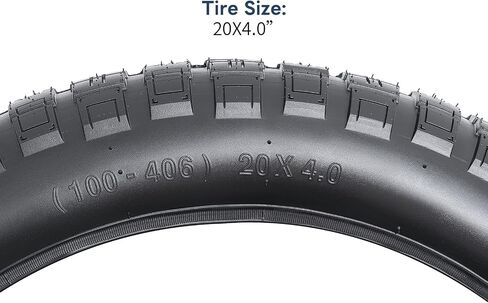 إطارات YUNSCM 2-PCS 20x4.0/100-406 Fat E-Bike متوافقة مع إطارات الدراجة الكهربائية لجميع التضاريس 20x4.0 (Y-1293) in Kuwait