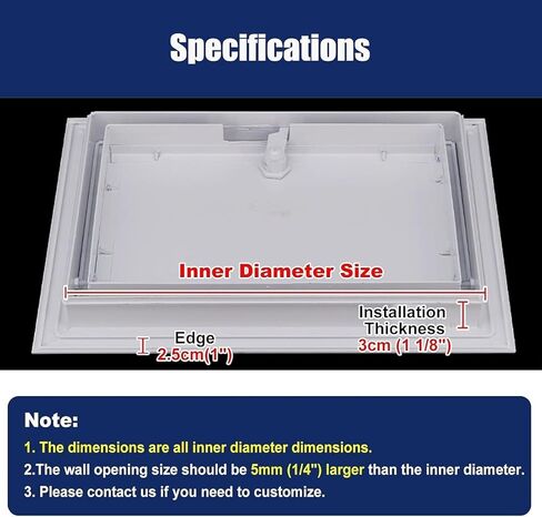لوحة فتحة وصول معدنية عالمية مقاس 12x30، 22x26، 28x32، 30x40، 38x38 بوصة - باب وصول آمن مع قفل ومفتاح للاستخدام السكني/التجاري (24x44in) in Kuwait