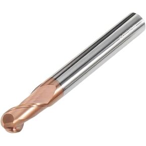 مطحنة نهاية كروية من الكربيد R1-R7 HRC55 CNC راوتر بت 4-12 مم عرقوب حلزوني للأعلى قطع 2 مزامير قاطعة الطحن للمعادن (R1.25x4Dx50L) in Kuwait