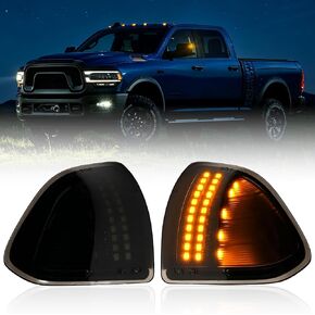 ضوء علامة مرآة جانبية LED متسلسل متوافق مع 2019-2023 Ford Ranger Lariat 2012-2019 T6 Raptor Wildtrak 2015-2019 Everest U375 UA، ضوء إشارة الانعطاف المرآة، عدسة مدخنة in Kuwait