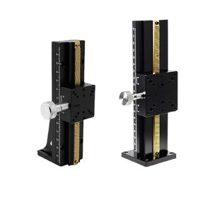 Z-axis Manual Vertical Lifting Platform Dovetail Gear Slide Table LWZ25 40 60-L50 100 150 200 1Pcs(LWZ60-L500) in Kuwait