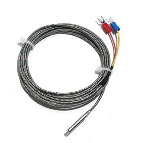 1PC Type K/PT100 Thermocouple Temperature Sensor 1M-5M Cable 5 * 30mm Probe for Measuring Boiler Oven Temperature Controller 400℃ | Probe5x30mm PT100 4m in Saudi Arabia