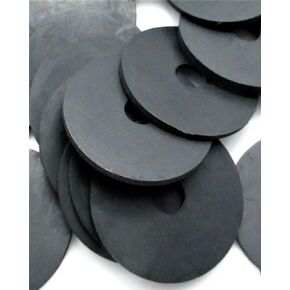 غسالات الحاجز المطاطي EPDM - 1/4 بوصة معرف × 1 1/4 بوصة OD × 1/16 بوصة سميكة - غسالات مطاطية مسطحة - 10 عبوات in Kuwait