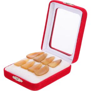 MAGICLULU Guzheng Fake Nails Large Size Thickened Horn Material Finger Picks Set for Guzheng Playing with Fingertip Protection Covers Nail Guards for String Instrument Performance Random in Kuwait
