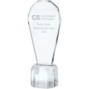 جائزة Baudville Liuli Crystal Trophy - جائزة الزجاج الحديث لتقدير الموظفين، وإنجاز الشركة، والهدية المحفورة in Kuwait