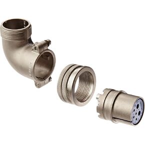 97-3108B-20-8S Circular Connector Socket Threaded Coupling Solder Termination Angle Plug Split Backshell 20-8 Insert Arrangement 20 Shell Size 6 Contacts in Saudi Arabia