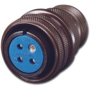 97-3106A-18-1P Circular Connector Pin Threaded Coupling Solder Termination Straight Plug Solid Backshell 18-1 Insert Arrangement 18 Shell Size 10 Contacts in Saudi Arabia
