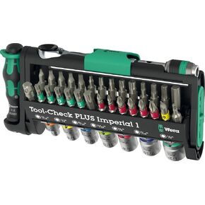 مجموعة أدوات Wera 5049060001-39 قطعة، 19 سم، مادة مزيج، نظام محرك 1/4، لمسة نهائية مصقولة، لمثبتات فيليبس/توركس/مشقوقة/سداسية in Kuwait