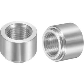 uxcell 2Pcs Female 1/4" NPT Weld Fittings, 0.75" OD. x 0.6" Length Aluminum NPT Female Weld on Bung Fitting Stepped Bung Mounting Fitting, Silver Tone in Kuwait