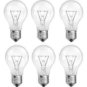 40 Watt Incandescent Light Bulbs, Dimmable, 40W Equivalent, A19 Light Bulbs,High Brightness 2700K Warm White (6PACK) in Kuwait