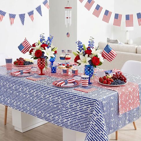 Independence Day Table Runner 4th of July Decoration 13x84inch American Flag Red White Striped Star Dresser Scarves Holiday Table Runners Party Celebration in Kuwait