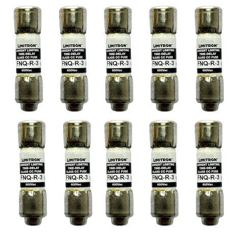 10 عبوات جديدة FNQ-R-3 FNQ-R-3A FNQ-R 3A 600Vac صمام تأخير الوقت، FNQ-R-3A فئة CC صمام تحديد التيار in Kuwait