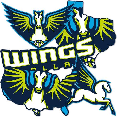 ملصق Desert Cactus Dallas Wings من WNBA للسيدات الرابطة الوطنية لكرة السلة مرخص رسميًا من الفينيل لزجاجة مياه للكمبيوتر المحمول ودفتر قصاصات السيارة (النوع 2-2) in Kuwait