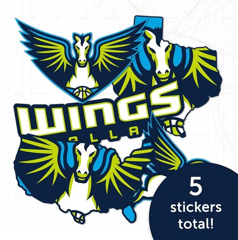 ملصق Desert Cactus Dallas Wings من WNBA للسيدات الرابطة الوطنية لكرة السلة مرخص رسميًا من الفينيل لزجاجة مياه للكمبيوتر المحمول ودفتر قصاصات السيارة (النوع 2-2) in Kuwait