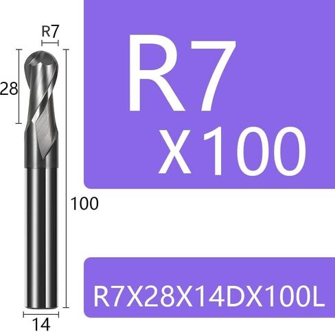 Ball Nose End Mill 2 Flute HRC45 Degrees Tungsten Carbide Steel Mills Tools Round Corner CNC Milling Cutter Spiral in Kuwait