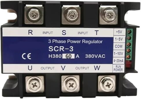 60A SCR-60A Three Phase Voltage Regulator Power Controller Module 0-10V 4-20mA 1-5V Potentiometer Control in Kuwait